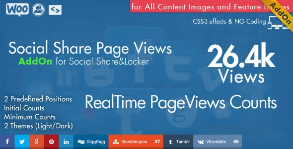 Social Share Page Views AddOn – WordPress