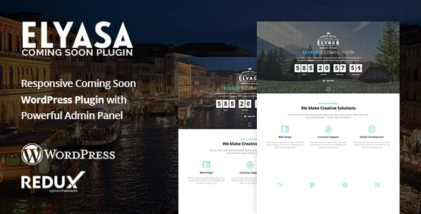 Elyasa – Responsive Coming Soon WordPress Plugin