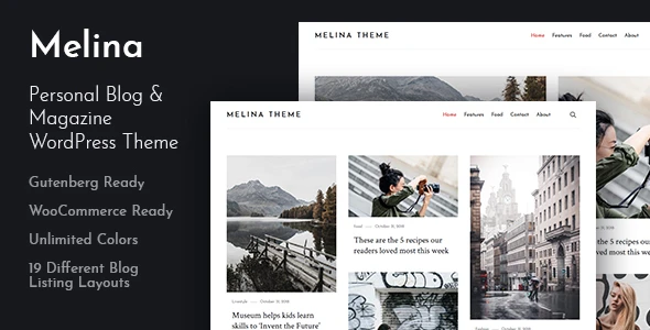 Melina – Personal Blog & Magazine WordPress Theme