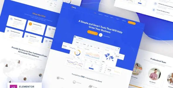 Xarris – SaaS & Startup Elementor Template Kit