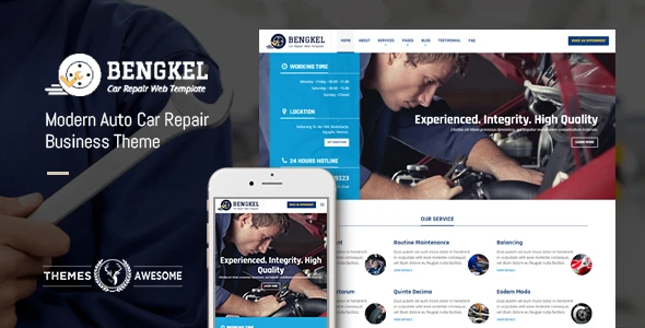 Bengkel – Modern Auto Car Repair Business Theme