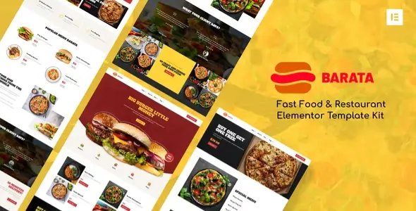 Barata – Fast Food & Burger Elementor Template Kit