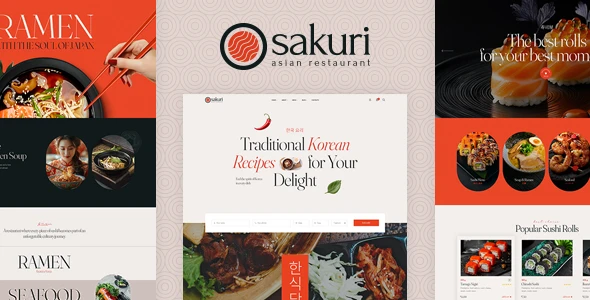 Sakuri – Asian Restaurant and Sushi WordPress Theme